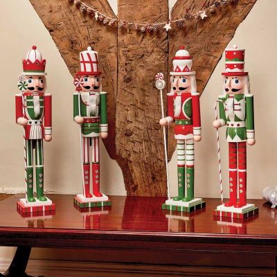 Imagen 2 del producto Soldado Cascanueces Navideño De Madera Adorno Arbol De Navidad