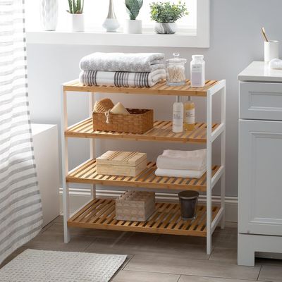 Imagen 2 del producto Estante Organizador De Bambu Mueble De Lujo Para Cocina Baño 4 Niveles | Alto 55cm