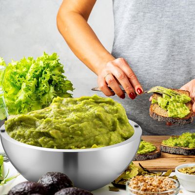 Imagen 2 del producto Tazon Bowl Acero Inoxidable Cuenco De Inmersión Frio Calient Plateado