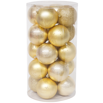 Imagen 1 del producto PACK 20 ESFERAS NAVIDEÑA BAMBALINAS ADORNOS ARBOLITO NAVIDAD 10CM