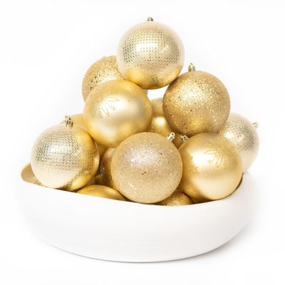 Imagen 2 del producto PACK 20 ESFERAS NAVIDEÑA BAMBALINAS ADORNOS ARBOLITO NAVIDAD 10CM