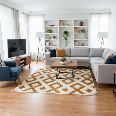 Imagen 2 del producto Alfombra Living Con Relieve 3d Antideslizante 180x200cm