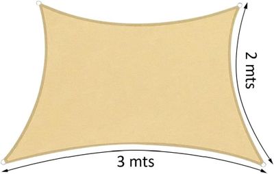 Imagen 2 del producto Lona Sombreadora Toldo Vela Permeable + Kit De Anclaje Jior