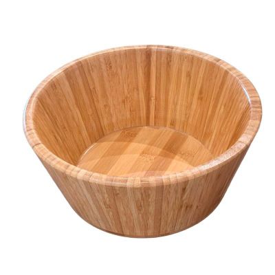 Bowl Cuenco Ensaladera De Madera Bambú Plato Ensalada 27cm WakesHome