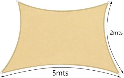 Imagen 2 del producto Lona Sombreadora Toldo Vela Permeable + Kit De Anclaje Jior 5x2mts