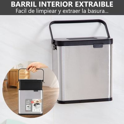 Imagen 2 del producto Cubo De Basura Colgante Tapa Para Armario Cocina Dormitorio