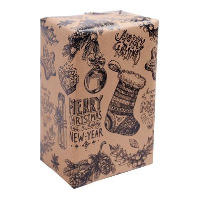 Imagen 2 del producto 10 Papel De Regalo Para Navidad Pliego 50x70cm Kraft Marrón