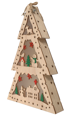 Imagen 2 del producto Árbol Navideño De Madera Escritorio Mini Arbolito De Navidad Madera