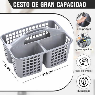 Imagen 2 del producto Cesta Organizadora Plástica Para Limpieza Cocina Baño Champú