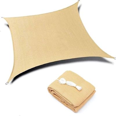 Toldo de Lona Cuadrada Vela para Sombra Parasol Rectangular Permeable 3m x 4m