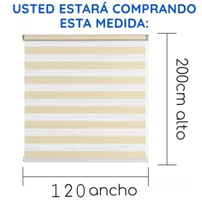 Imagen 2 del producto Cortina Roller Duo Zebra Día Y Noche Color Variado 120x200cm WakesHome
