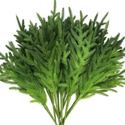 6 Ramas Artificiales De Norfolk Para Decoración Navideñas Pack 6 Piezas