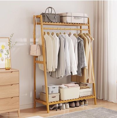 Imagen 2 del producto Perchero Organizador De Madera Colgador De Ropa De Bambú WakesHome