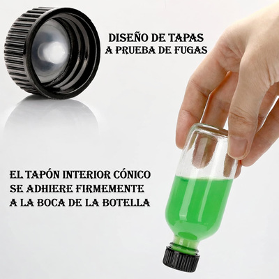 Imagen 2 del producto 12 Botellas De Vidrio 60ml Para Shots De Bebidas + Etiquetas