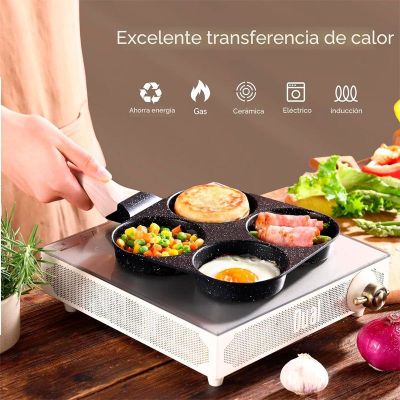 Imagen 2 del producto Sartén Antiadherente De Cuatro Divisiones Para Huevos Fritos