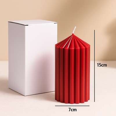 Imagen 2 del producto Vela De Navidad Roja Vela De Cera De Soja Perfumada 15*7cm Rojo