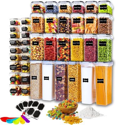 Imagen 1 del producto Set 42 Recipientes Organizador De Despensa Herméticos Blanco Para Cocina