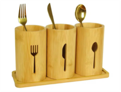 Escurridor De Cubierto Y Utensilios Cocina Porta Servicio Madera WakesHome