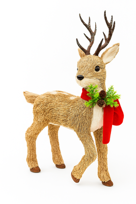 Adorno De Navidad Muñeco Reno Con Piñas Decoracion Navideña