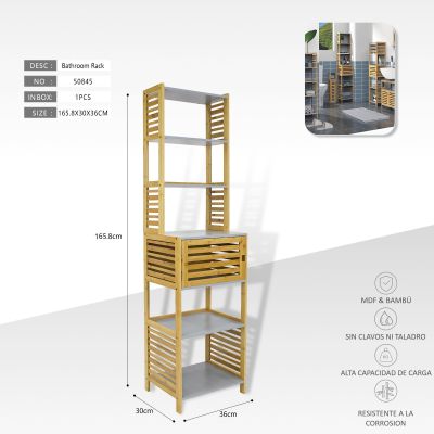 Imagen 2 del producto Estante De Madera 7 Niveles Organizador Cocina/ Baño Repisa WakesHome