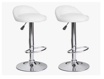 Imagen 2 del producto Pack 2 Silla Piso Bar Altura Regulable Taburete Respaldo