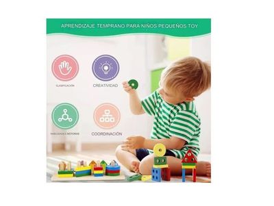 Imagen 2 del producto Juego De Pesca Magnético Y Encaje Juguete Madera Para Niños