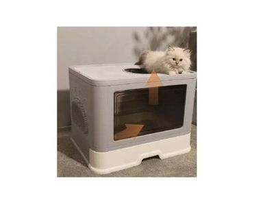 Imagen 2 del producto Arenero Cerrado Gatos Cupula Baño Sanitario Xl Base Movil