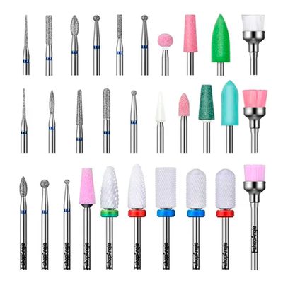 Juego Manicura Pedicura Broca Uña Cerámica Profesional 30pcs