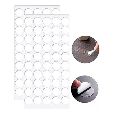 Imagen 2 del producto Adhesivo Circular De Doble Contacto Transparente 100pzs