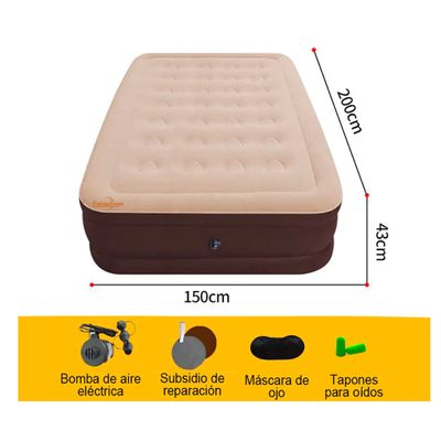 Imagen 2 del producto Cama Colchón Inflable 2 Plazas Con Bomba Eléctrica Camping