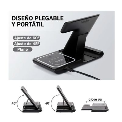 Imagen 2 del producto Cargador Inalámbrica 3 En 1 Base Carga Rápida