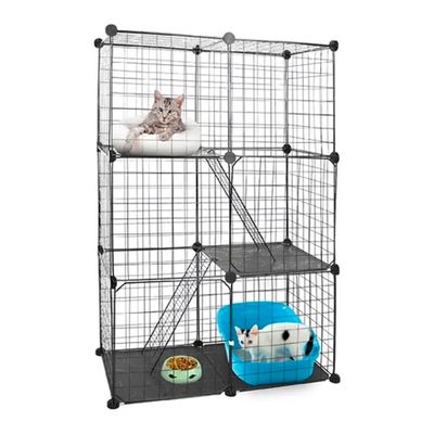 Eshopangie Jaula Corral Armable De 3 Niveles Para Mascotas