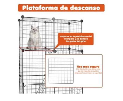 Imagen 2 del producto Jaula Corral Armable De 3 Niveles Para Mascotas 24 Paneles