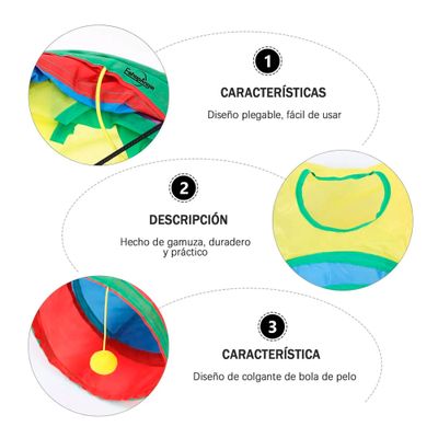 Imagen 2 del producto Túnel Plegable Gato 3 Vías 20 Pzs Juguetes Mascota 