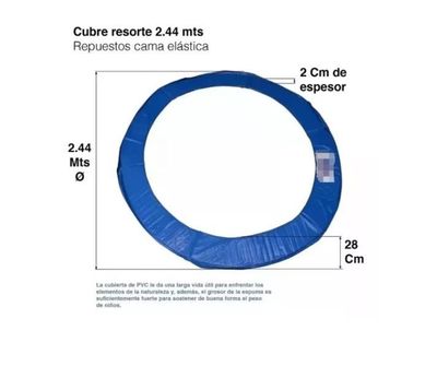 Imagen 2 del producto Cubre Resortes Cama Elástica 2,44 M- 8ft
