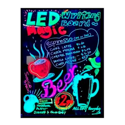 Pizarra Led Luminosa 50x70 Cm 6 Plumones, Paño Y Control