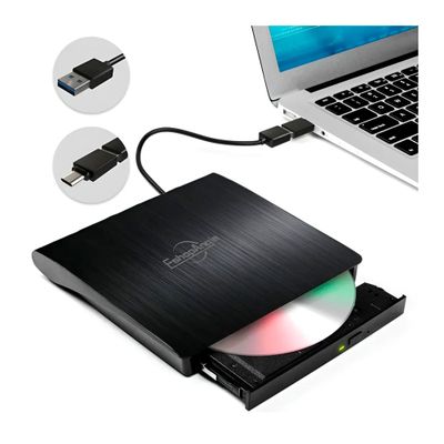 Grabador Externo Dvd/cd Lector Usb 3.0 Negro Usb-c Usb 3.0,usb-c