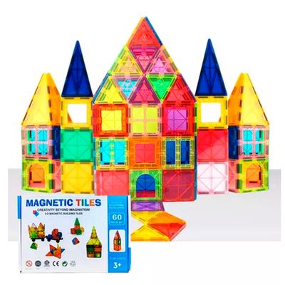 Imagen 1 del producto Juego De Bloques De Construcción Magnéticos 3d 60 Piezas
