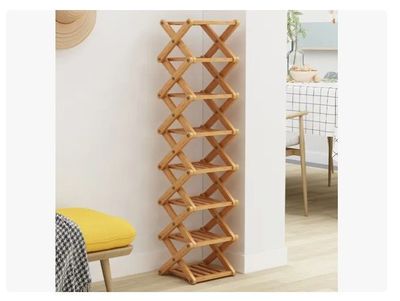 Imagen 2 del producto Zapatero Organizador De Bambú Multiuso 8 Niveles