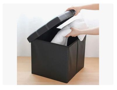 Imagen 2 del producto Baul Tomy Plegable Ecocuero Asiento 38cm Puff Pouf Caja