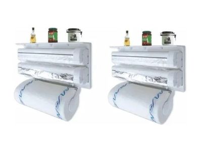 Imagen 2 del producto Pack 2 Portarrollo Dispensador Toalla Nova Triple Cocina Alusa