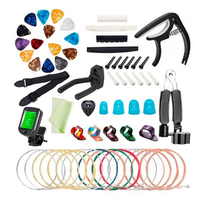 Kit 65 Pcs Herramientas De Reparacion Para Guitarra Acustica