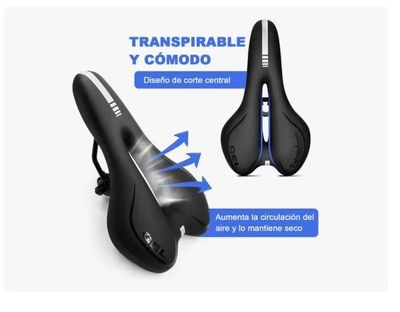 Imagen 2 del producto Sillín Asiento Gel Antiprostático Máxima Comodidad Bicicleta