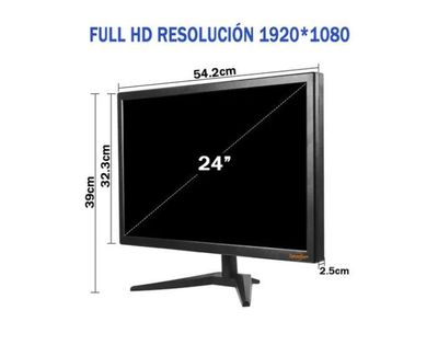 Imagen 2 del producto Monitor Pc Para Oficina 24'' Hd Display 1920*1080 Hdmi Vga