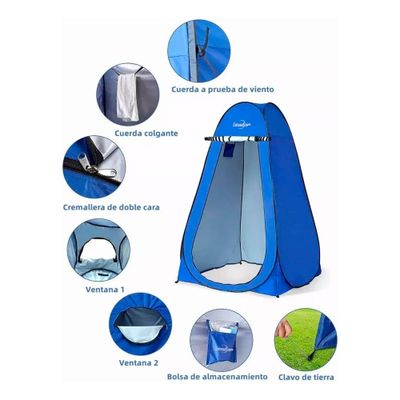 Imagen 2 del producto Carpa Baño Vestidor Portatil Camping Playa Ducha Autoarmable