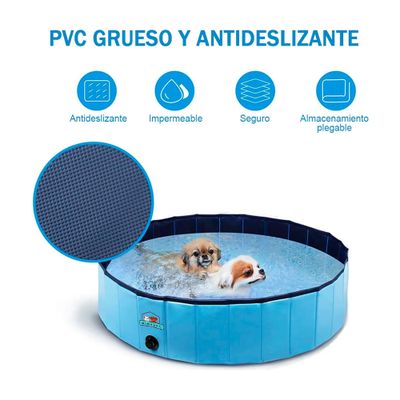 Imagen 2 del producto Piscina Plegable Para Mascotas Niños Pvc Resistente 120x30cm