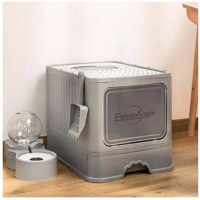 Imagen 2 del producto Arenero Gato Cerrado Baño Sanitario Con Tapa Y Pala