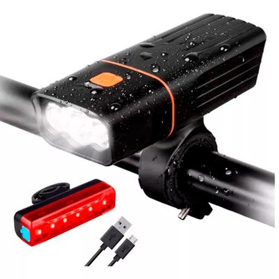 Linterna Led Bicicleta Delantera Y Trasera Usb Recargable
