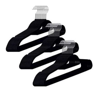 Colgadores De Ropa Antideslizantes Terciopelo 20 Unid Gancho