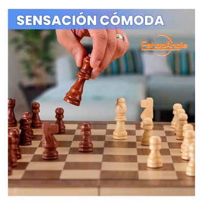 Imagen 2 del producto Tablero De Ajedrez Magnético De Madera 39x39cm